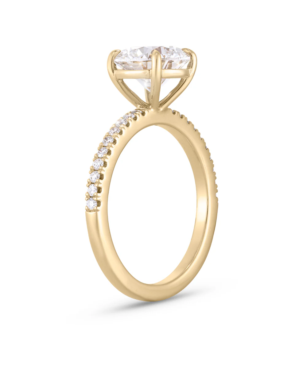 Emilie 2.08ct Round Diamond Band Engagement Ring - Image 4