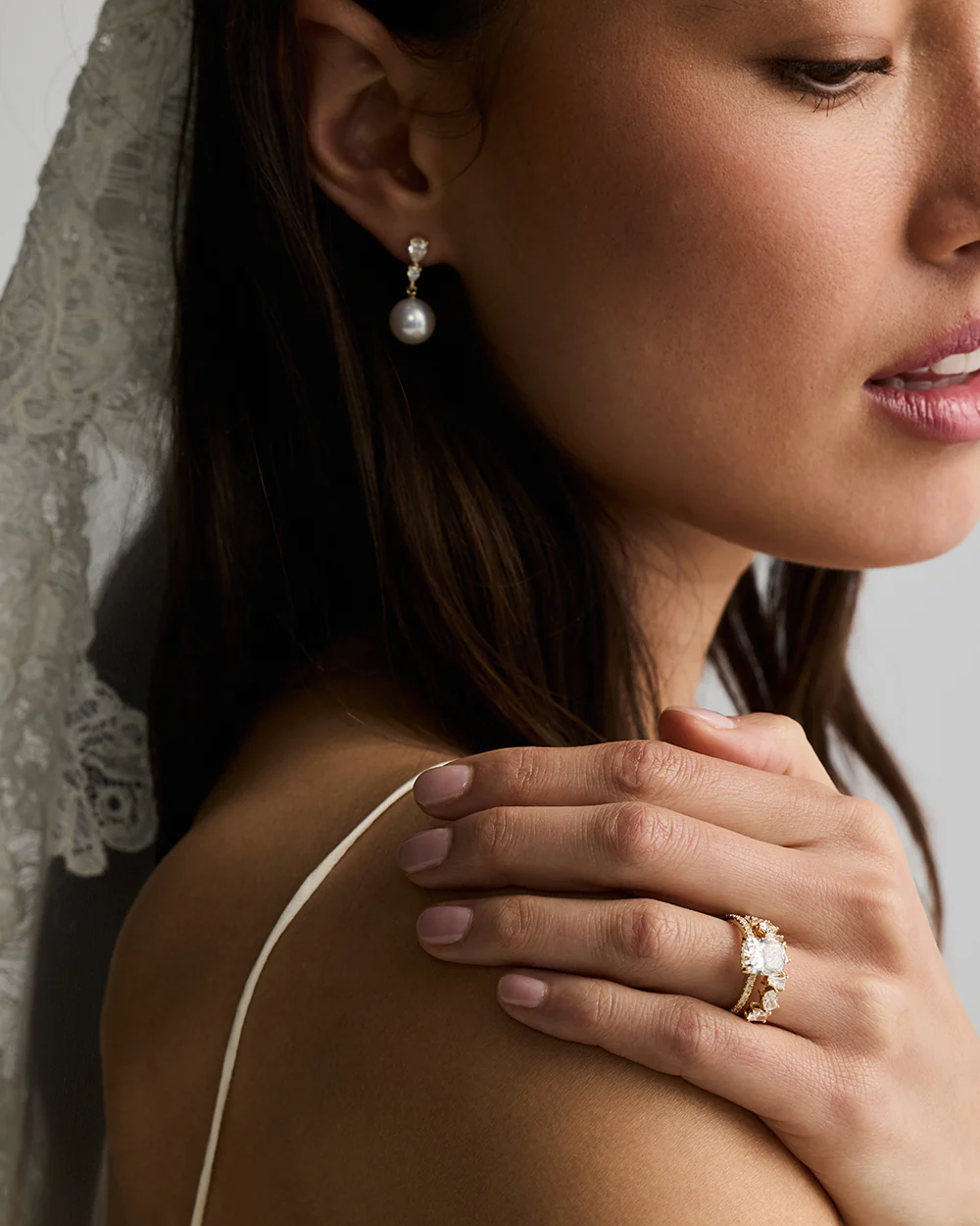 Renee Pearl Drop Earrings - Image 3